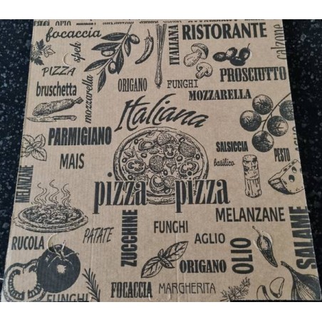 SCATOLE PIZZA 40x60x5cm BIO AVANA 50pz VINTAGE