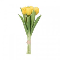 BOUQUET TULIP 7 TULIPANI GIALLI 31cm