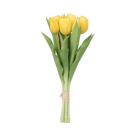 BOUQUET TULIP 7 TULIPANI GIALLI 31cm