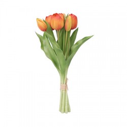 BOUQUET TULIP 7 TULIPANI ARANCIO 31cm