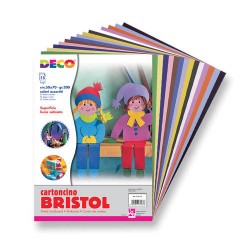 CARTONCINI BRISTOL 25x35cm 15pz ASSORTITI 200gr