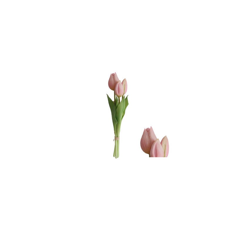 MAZZO DI TULIPANI 25cm LIGHT ROSA 3pz