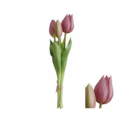 MAZZO DI TULIPANI 25cm ROSA 3pz