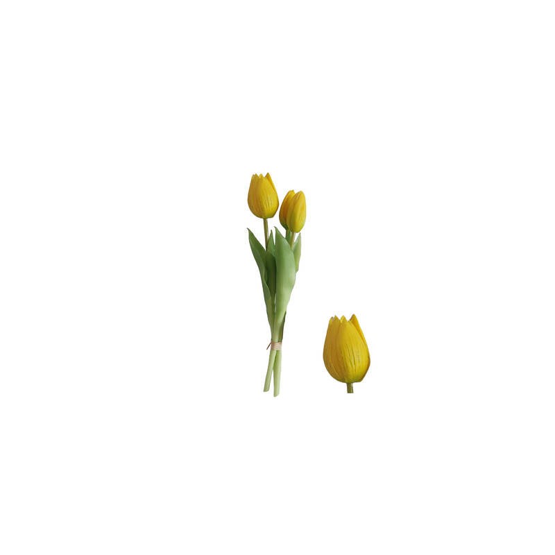 MAZZO DI TULIPANI 25cm GIALLO 3pz