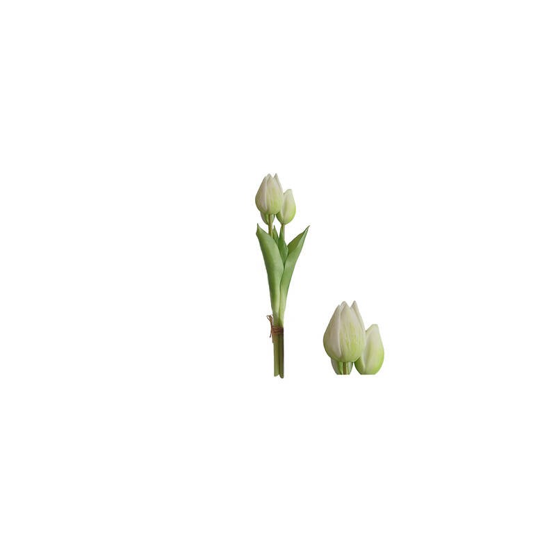 MAZZO DI TULIPANI 25cm BIANCO 3pz
