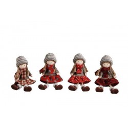 BAMBOLINA CON APPLICAZIONE H.16,5cm ASS.TI 1pz