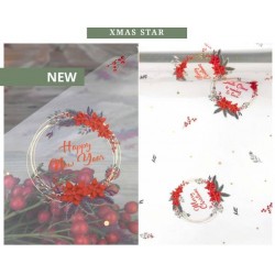 FOGLI CELLOPHANE 100x130 DECORO XMAS STAR STESO 50fg