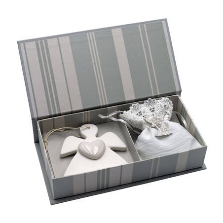 SCATOLA C/ SACCHETTO BIANCO E ANGIOLETTO 1pz