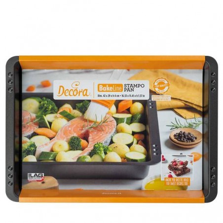 STAMPO RETTANGOLARE ANTIADERENTE 42x29x4cm BAKE&COOK