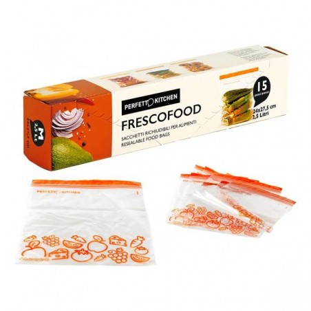 FRESCOFOOD BUSTA ERMETICA FRIGO/CONGELATORE 24x27,5cm 15pz