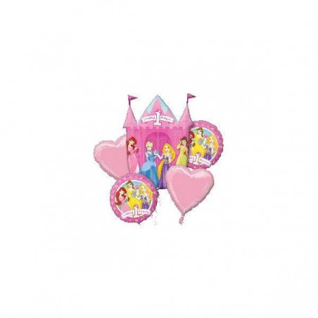PALLONE MYLAR KIT PRINCIPESSE BOUQUET 5pz