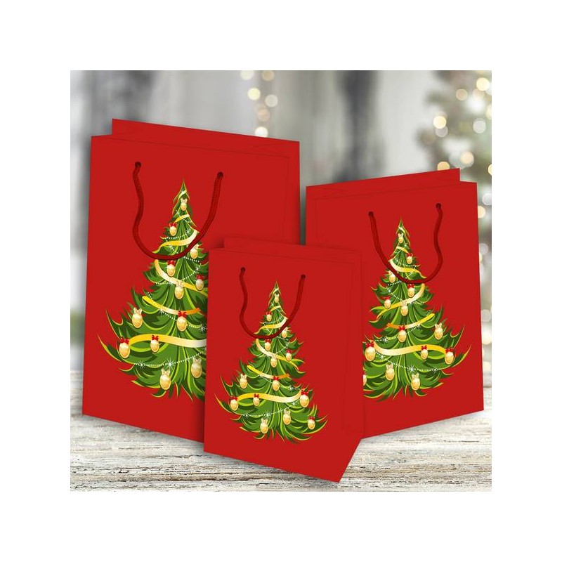 SHOPPER IN CARTA PLASTIFICATA LUCIDA 25x12x35cm ABETE