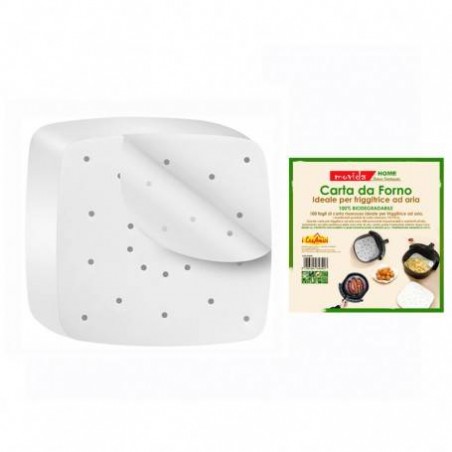 CARTA FORNO PER FRIGGITRICE AD ARIA 19x19cm 100pz