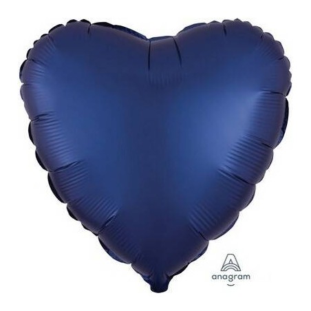 PALLONE MYLAR CUORE 17 42cm SATIN BLU NAVY