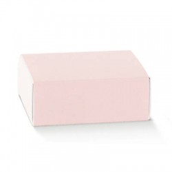 SCATOLA CASSETTO QUADRETTO FIBRA ROSA 6x5x3cm + DIVISORIO BIANCO 10pz