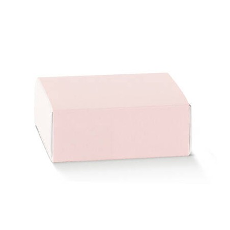 SCATOLA CASSETTO QUADRETTO FIBRA ROSA 6x5x3cm + DIVISORIO BIANCO 10pz