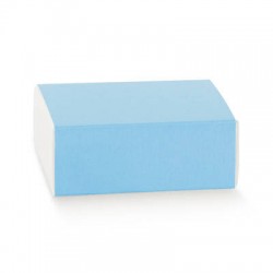 SCATOLA CASSETTO QUADRETTO FIBRA AZZURRO 6x5x3cm + DIVISORIO BIANCO 10pz