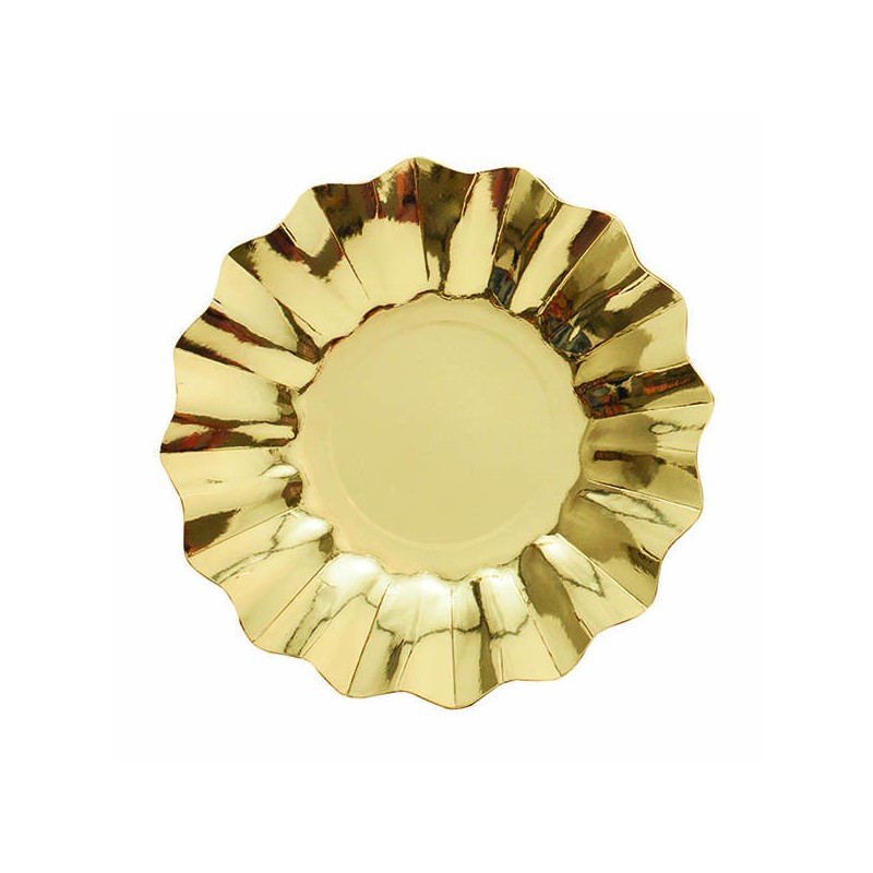 PIATTI PIANI ø21cm NEW SHAPE ORO 8pz