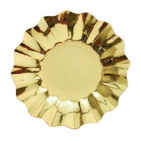 PIATTI PIANI ø21cm NEW SHAPE ORO 8pz