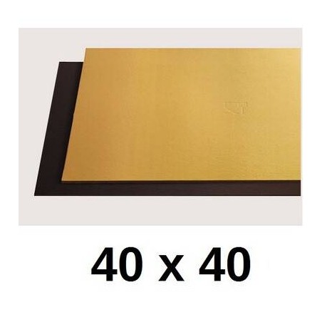 TAVOLETTE CARTONE 2400gr/mq ORO/NERO 40x40cm LISCE 10kg