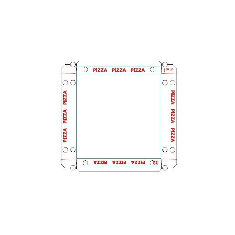 SCATOLE PIZZA CUBO 33 x 33 H3 v.s.v. 200pz GENERICO PERLA