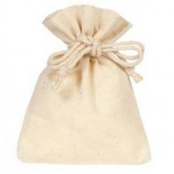 SACCHETTO COTONE NATURAL 9xh12cm 10pz