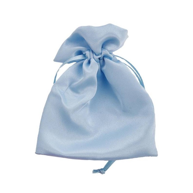 SACCHETTO RASO 9x12cm CELESTE 12pz