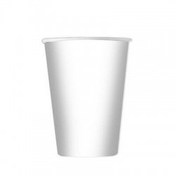 BICCHIERI 200cc ECOLOR BIODEGRADABILI BIANCO 25pz
