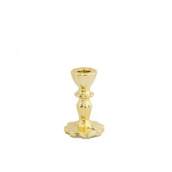 CANDELABRO IN VETRO ø7cm H.10,7cm ORO