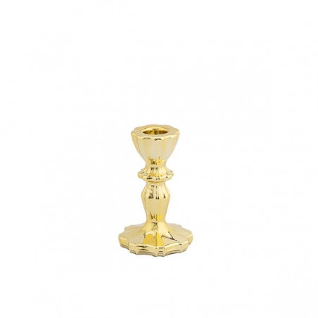 CANDELABRO IN VETRO ø7cm H.10,7cm ORO