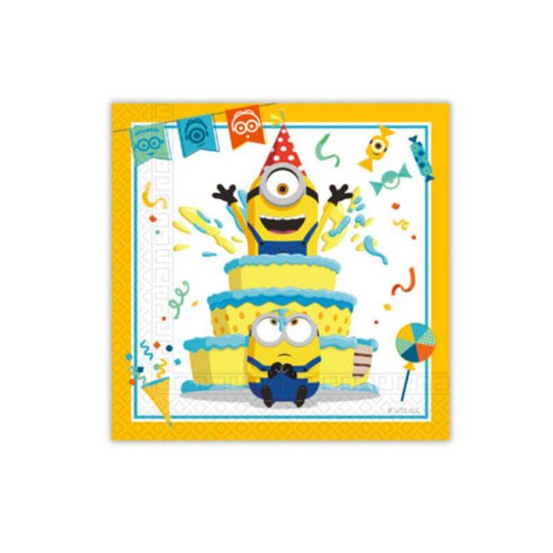 TOVAGLIOLI 33x33 MINIONS TORTA 20pz