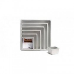 TEGLIA ALLUMINIO ANODIZZATA QUADRATA 25x25x7,5cm