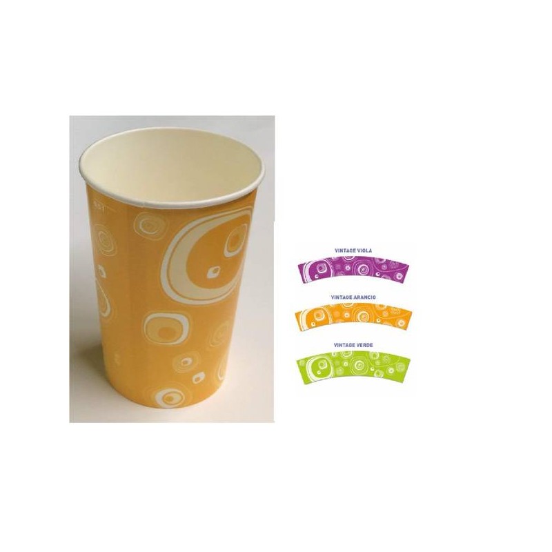 BICCHIERI IN CARTONCINO 20M-18 200cc VINTAGE VIOLA 100pz