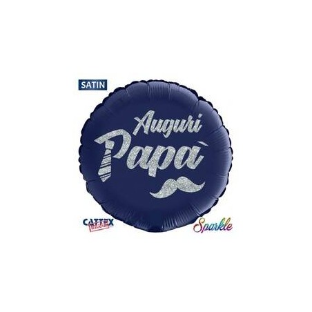 PALLONE MYLAR TONDO 18 45cm AUGURI PAPA'