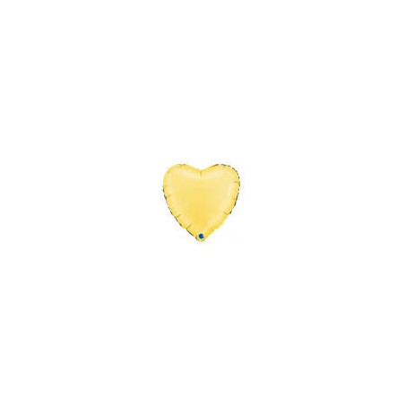 PALLONE MYLAR CUORE 18 45cm GIALLO BANANA SATIN
