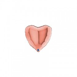 PALLONE MYLAR CUORE 18 45cm INC ROSE GOLD