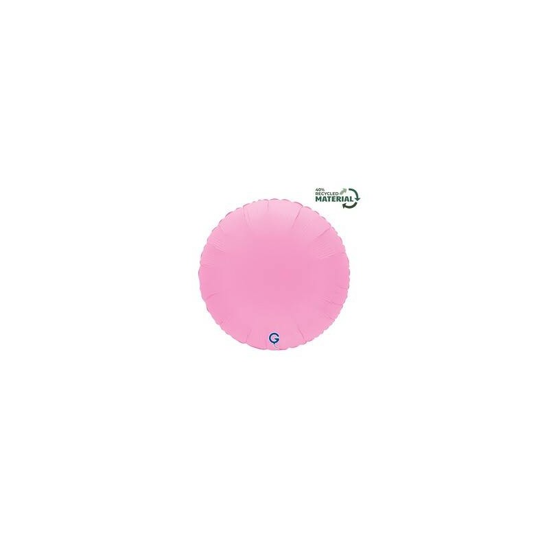 PALLONE MYLAR TONDO 18 45cm ROSA SOFT MAT