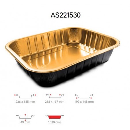 TEGLIA ECLIPSE ORO/NERO 4PRZ 5 PEZZI