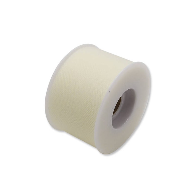 TULLE ROTOLO cm5x50mt AVORIO BIG