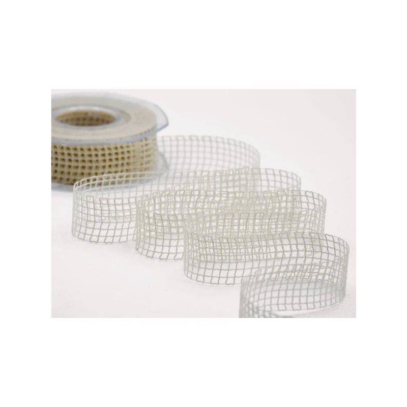 NASTRO RETINA mm25x15mt COL.59 VANIGLIA