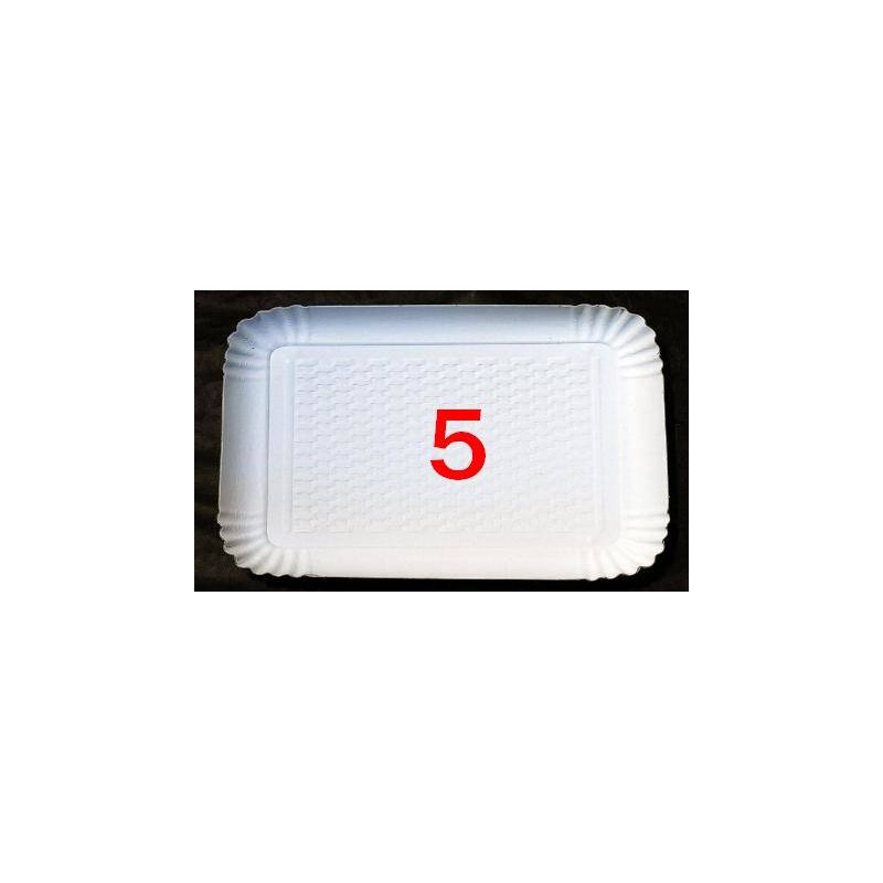 VASSOIO CARTONE BIANCO N°5 29x19 4 PEZZI