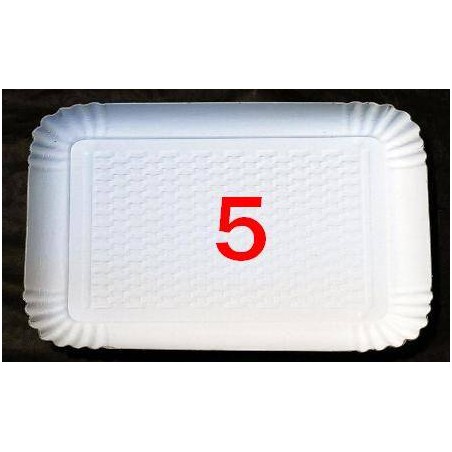 VASSOIO CARTONE BIANCO N°5 29x19 4 PEZZI