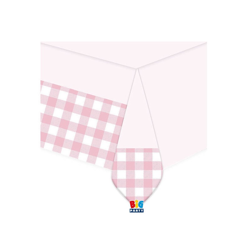 TOVAGLIA PVC 140x270cm VICHY PINK ROSA