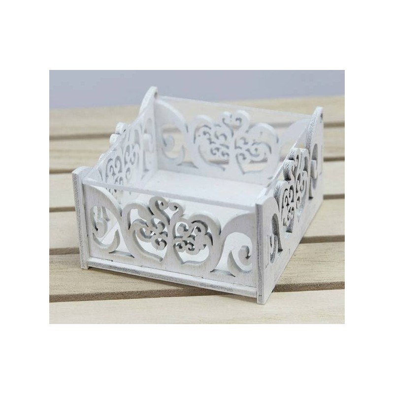 SCATOLA LEGNO C/COP PLEXI 6x6x3cm 6pz