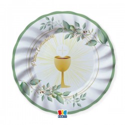 PIATTI CARTA PIANI ø25cm COMUNIONE OLIVE GREEN 8pz