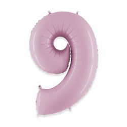 PALLONE NUMERO 9 MYLAR 102cm 40 ROSA