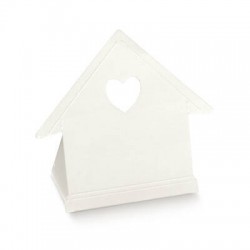 SCATOLA CASETTA SEGNAPOSTO C/CUORE 6x3,5x9 BIANCO 10pz