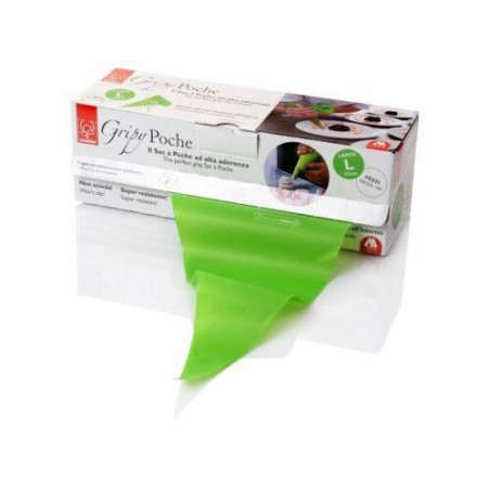 SAC A POCHE MONOUSO 53x28 VERDE GRIPY ANTISCIVOLO 80MY 100pz