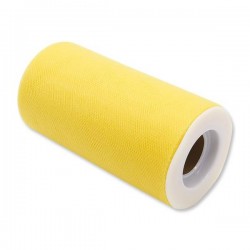 TULLE ROTOLO cm12,5x25mt GIALLO ZAFFERANO BIG