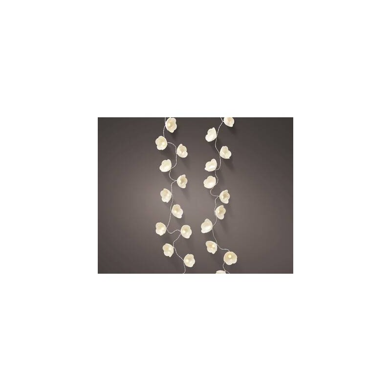 LUCI DECORATIVE FISSE 15LED 1,4mt FIORE BIANCO